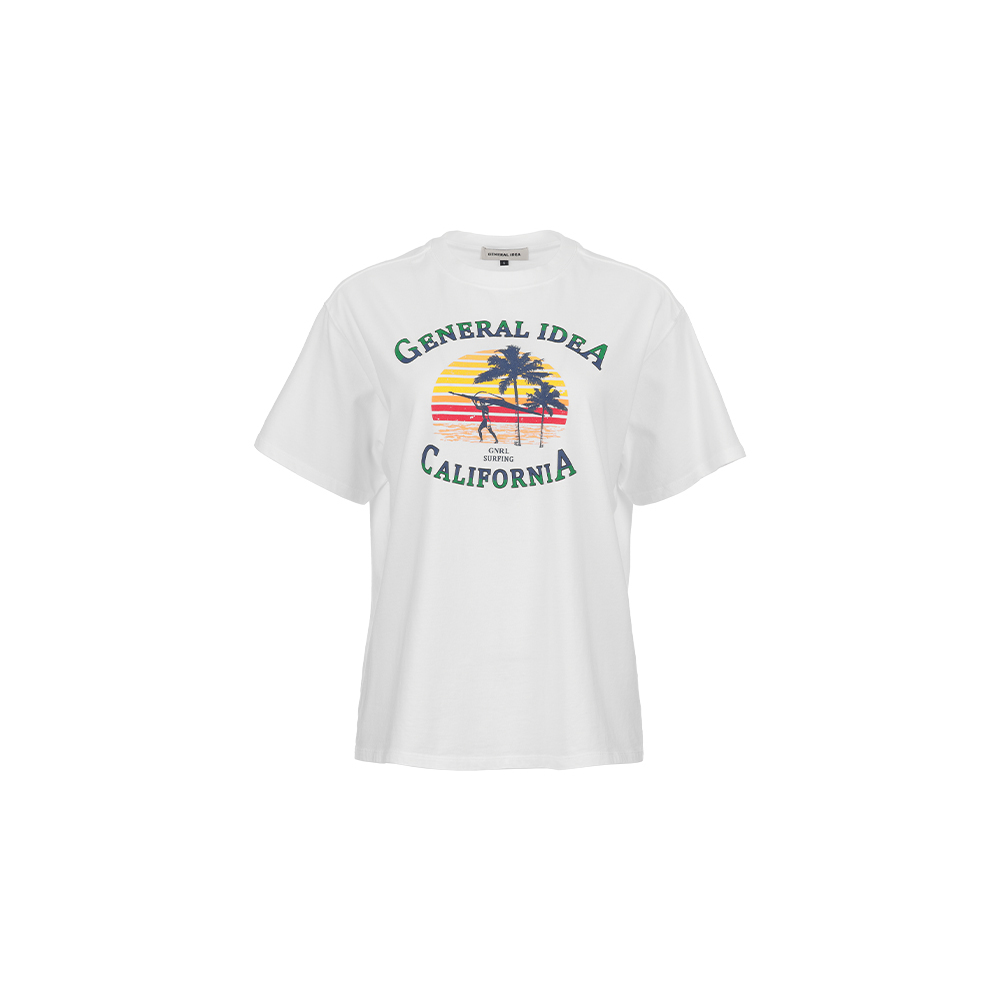 UNISEX 캘리포니아 반팔 티셔츠 [WHITE]